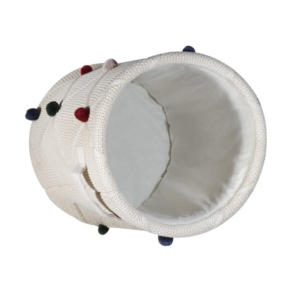 Kreem tekstiilist laste mänguasjakorv ø 30x35 cm Creme - Kindsgut-image-4