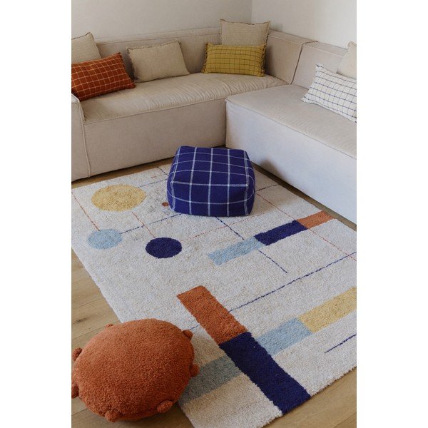 Beež pestav/käsitsi kootud puuvillane vaip 170x240 cm Geometrical Shapes - Lorena Canals-image-4