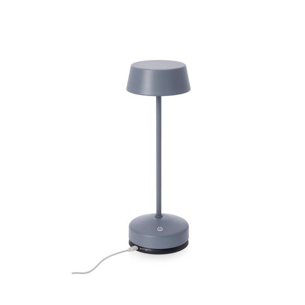 Sinine metallist LED-laualamp hämardatava/juhtmevaba laadijaga ja plastvarjuga (kõrgus 33 cm) Esprit - Bizzotto-image-2
