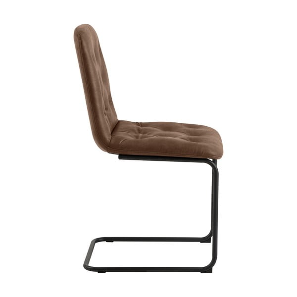 Pruunid kunstnahast söögitoolid 2tk komplektis Kira - Actona-image-3