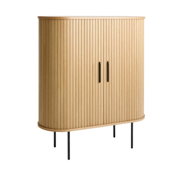 Tammespoonist lükandustega veinikapp 100x118x40 cm Nola - Unique Furniture-image-1