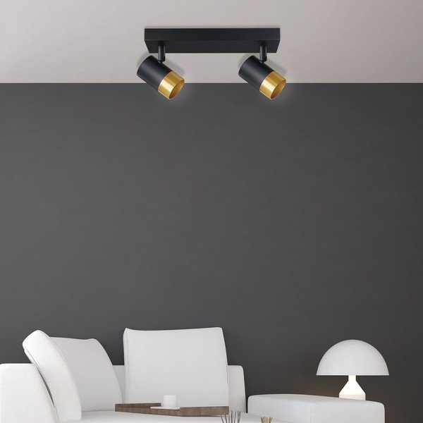 Must-kuldne metallist varjuga laevalgusti 34x5,5 cm Tobi - Candellux Lighting-image-1
