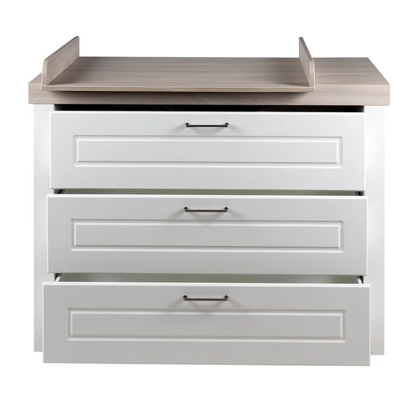 Valge jalakadekooriga mähkimislaud 120x98 cm Felicia – Roba-image-3