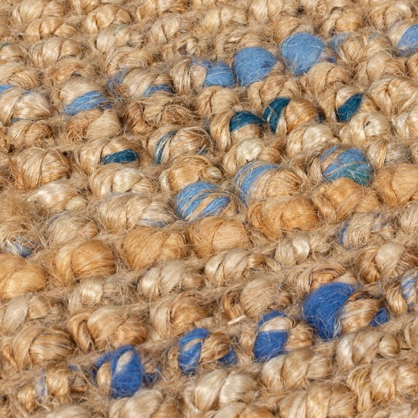Sinine käsitsi kootud džuudist vaip 120x170 cm Jute Boucle Blue - Flair Rugs-image-4