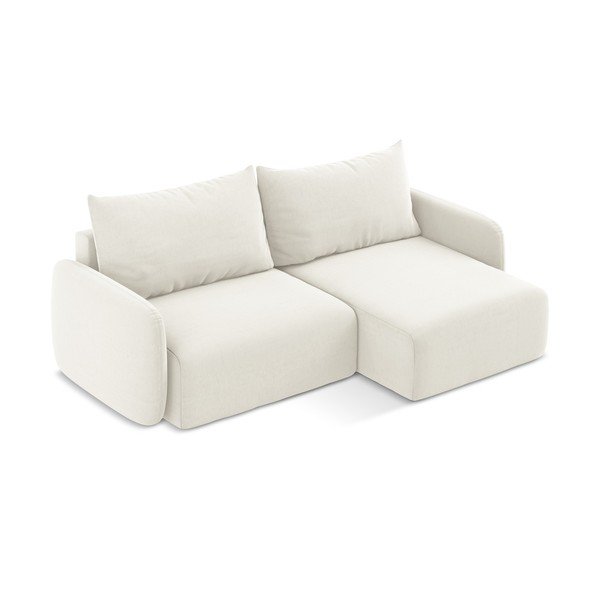 Kreemjas sametdiivanvoodi/panipaigaga nurgadiivan (parem nurk/diivanvoodiga) Kalena - Makamii-image-3