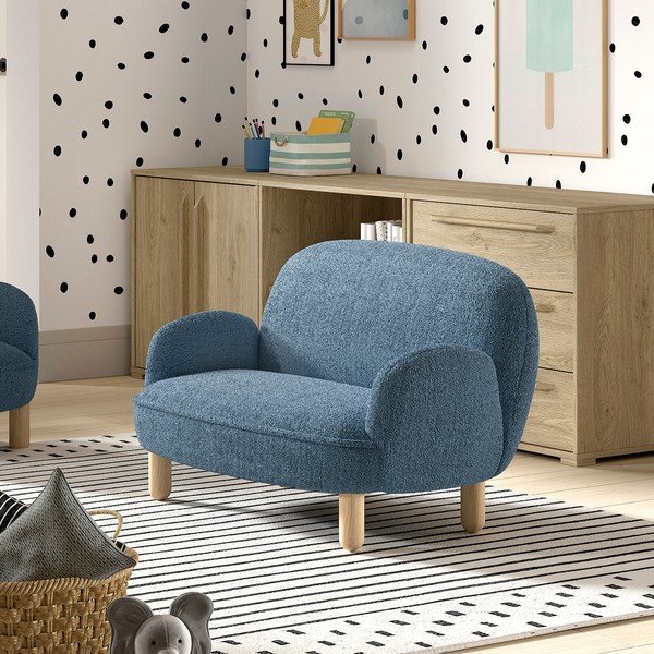 Beež bukleekangast laste diivan 89 cm Rocky - Vipack-image-4