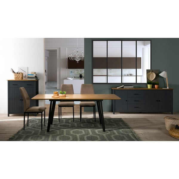 Tumesinine männipuidust kummut 90x110 cm Miranda – Marckeric-image-1