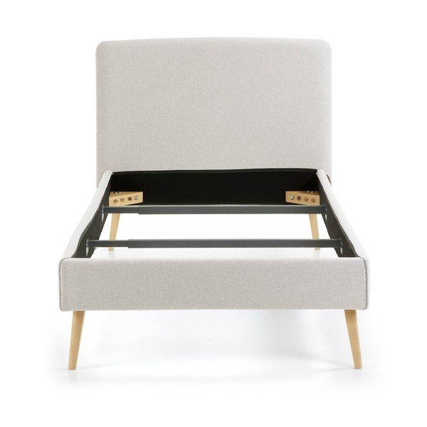 Helehall polsterdatud voodi 90 x 190 cm Lydia - Kave Home-image-2