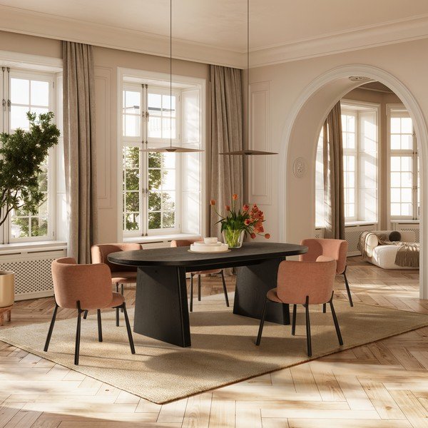 Roosad polsterdatud söögitoolid, 2 tk komplektis Ginny - MOME-image-1