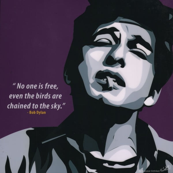 Obraz Bob Dylan- no one is free