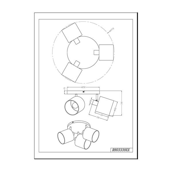 Valge laevalgusti 3 pirnile Spot Tommy - Reality-image-2