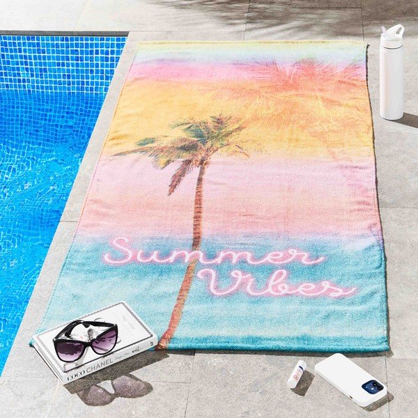 Puuvillane frotee-rannarätik 76x160 cm Summer Vibes - Sassy B-image-1