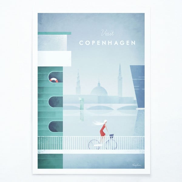 Plakat , 30 x 40 cm Copenhagen - Travelposter