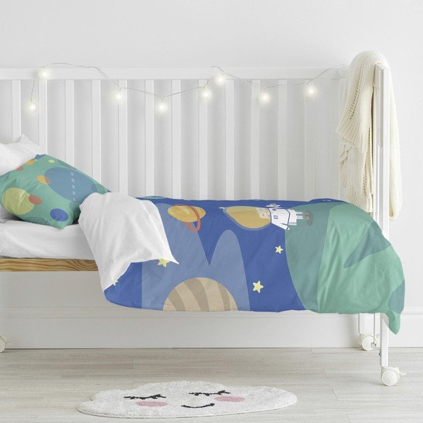 Laste voodipesu puhtast puuvillast , 115 x 145 cm Astronaut - Happynois-image-1
