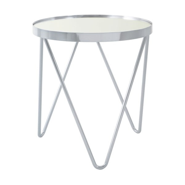 Odkládací stolek ve stříbrné barvě 360 Living Julia, ⌀ 42 cm