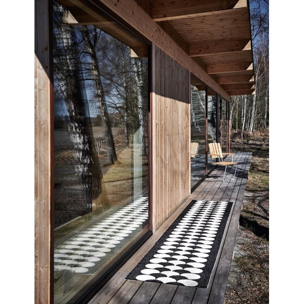 Must-kreem sise/välisvaip 70x250 cm Poppy Black Vanilla – Pappelina-image-4