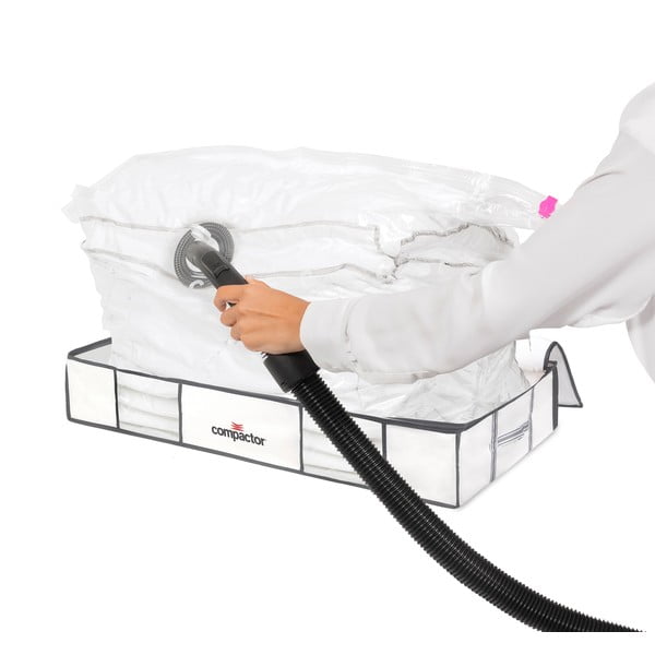 2 valge voodi allapanekukarbi komplekt vaakumpakendiga XLarge Underbed , 105 x 15,5 cm Life - Compactor-image-4