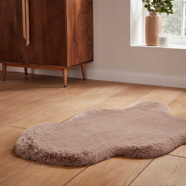 Helepruun sünteetiline karusnahk 60x90 cm Super Teddy - Think Rugs-image-2