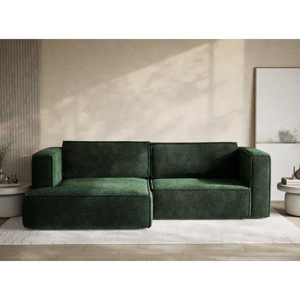 Tumeroheline šenilldiivanvoodi/panipaigaga nurgadiivan (vasak nurk/diivanvoodiga) Velto - Maison de Rêve-image-1