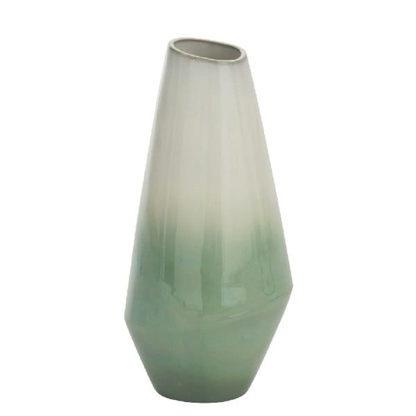 Světle zelená váza J-Line Botanic, výška 33 cm