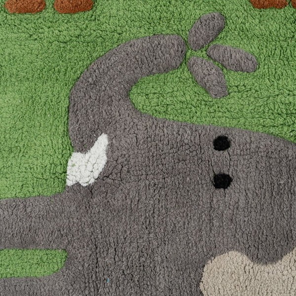 Roheline pestav puuvillane koridorivaip 90x175 cm Animals - Ixia-image-2