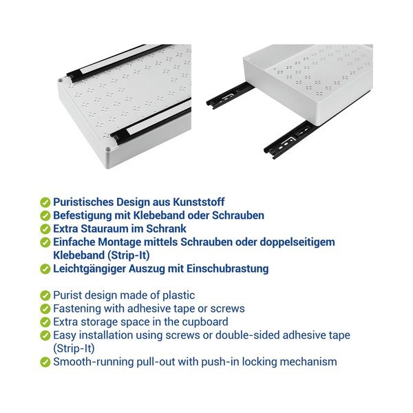 Valge reguleeritav plastmassist lisariiul 27x40 cm Simon - Wenko-image-2