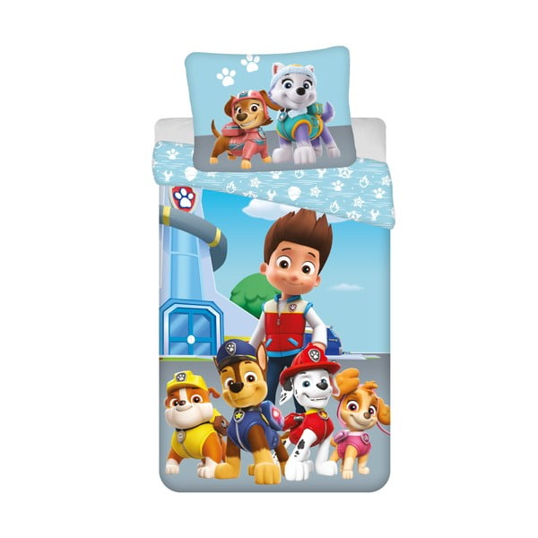 Sinine puuvillane laste voodipesu 140x200 cm Paw Patrol - Jerry Fabrics
