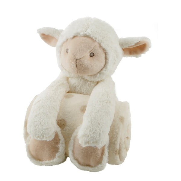 Plyšová ovečka s dětskou dekou, 75x100 cm