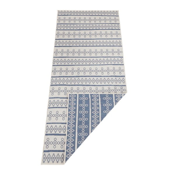 Modro-krémový oboustranný koberec vhodný i na ven Bougari Madeira, 160 x 230 cm