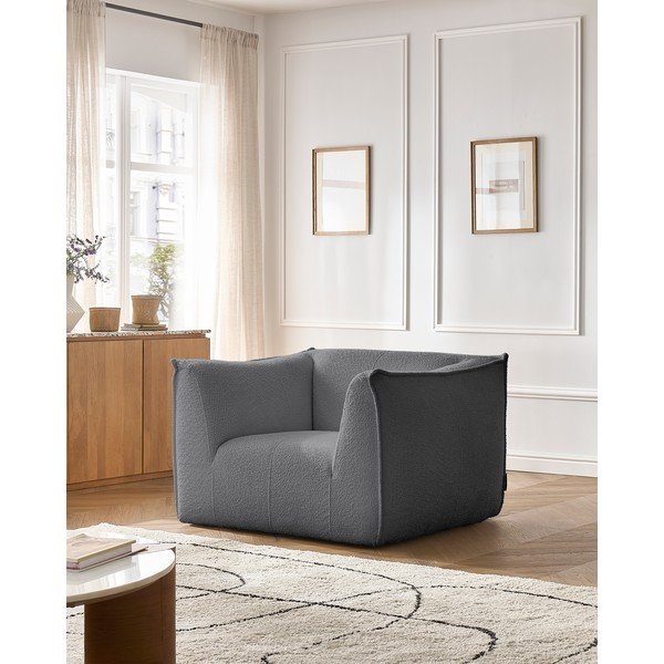 Tumehallist bouclé kangast tugitool Giorgia - Bobochic Paris-image-1