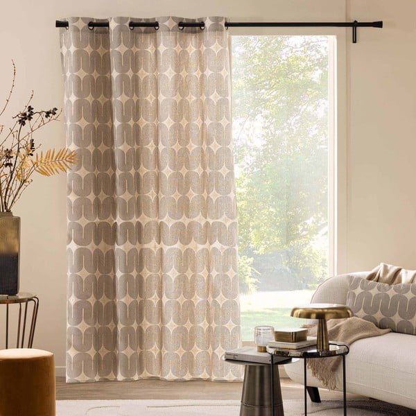 Must-beež kardin 140x240 cm Ondine - douceur d'intérieur-image-1