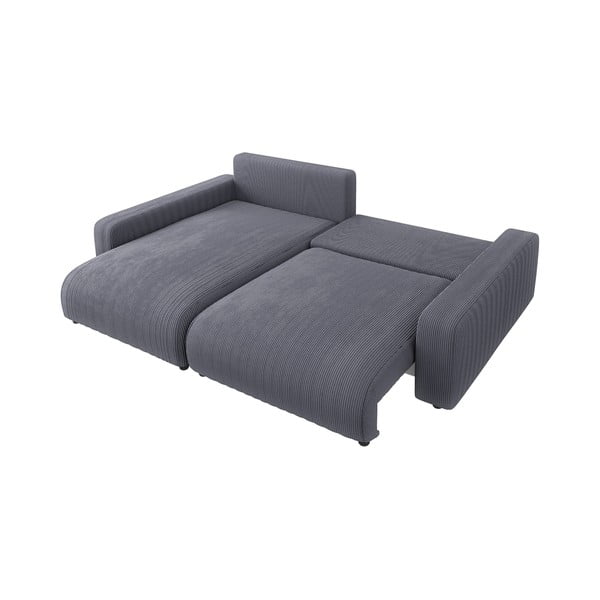 Tumehall velvetist nurgadiivanvoodi (muutuv nurk) Sara - Ropez-image-3