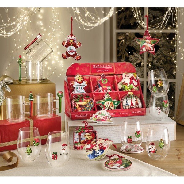 Klaasist kruusid jõulumotiiviga 2 tk komplektis 450 ml Long Live Xmas - Brandani-image-1