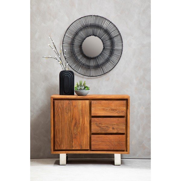Kummut, mis on valmistatud tumedast naturaalsest akaatsiapuust, 92x82x40 cm Simla - Premier Housewares-image-1