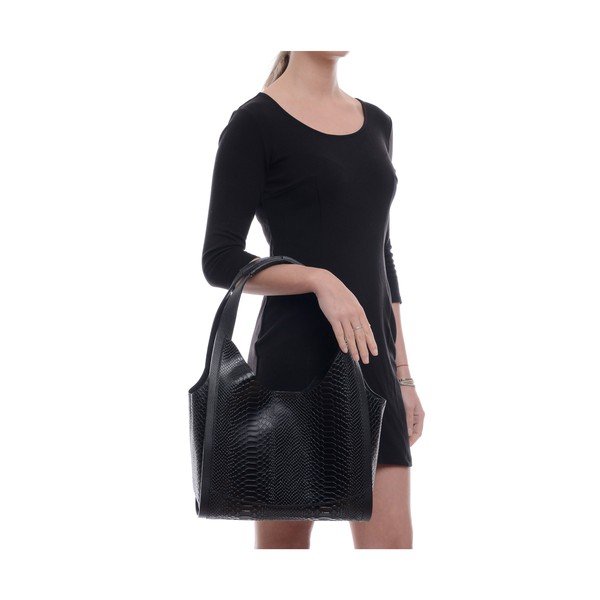 Mustast nahast käekott Sierra - Mangotti Bags-image-4
