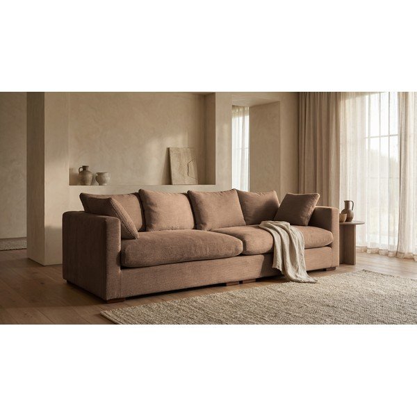 Helepruun velvetist diivan 266 cm Comfy - Scandic-image-1