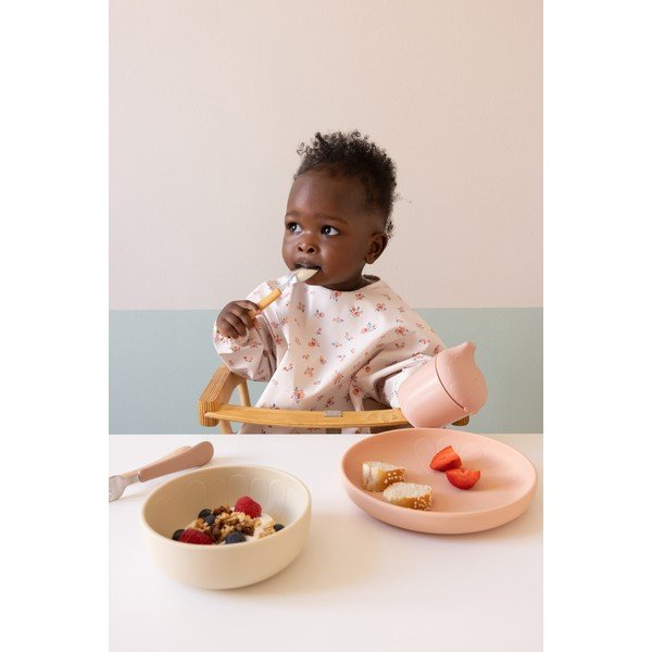 3-osaline ookerkollane/terrakottapunane silikoonist laste söögiriistade komplekt Tuscany Mix - Cam Cam Copenhagen-image-1