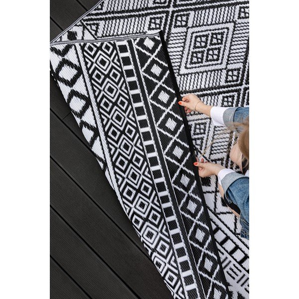 Must-valge õuevaip Relic, 150 x 240 cm - Green Decore-image-3