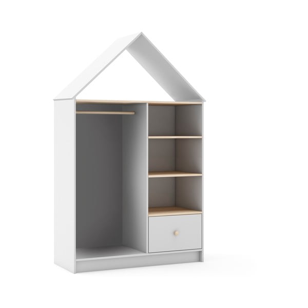 Valge avatud lastekapp 110x180 cm Estefania - Marckeric-image-2