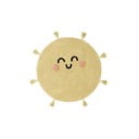 Kollane pestav käsitsi kootud puuvillane laste vaip ø100 cm You're My Sunshine - Lorena Canals