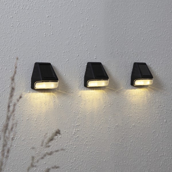 3 päikesepaneeliga LED seinavalgustite komplekt Wally, kõrgus 7,5 cm Wall Mini - Star Trading