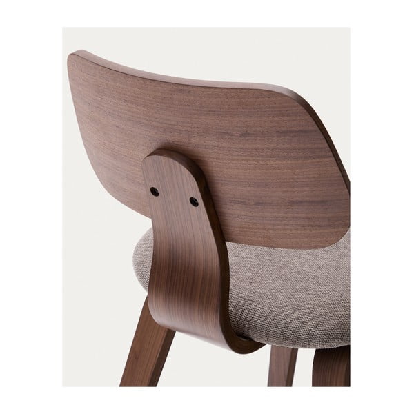 Beež-tumepruun söögitool Gena - Kave Home-image-4