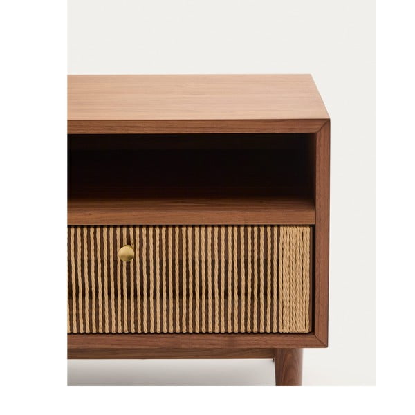 Pruun pähklipuidust öökapp Elan - Kave Home-image-4