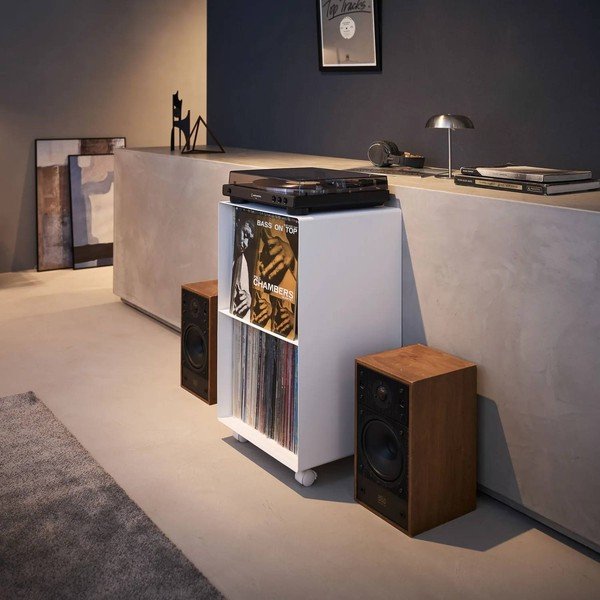 Valge metallist ratastega riiul 40x73x38 cm Tower - YAMAZAKI-image-1