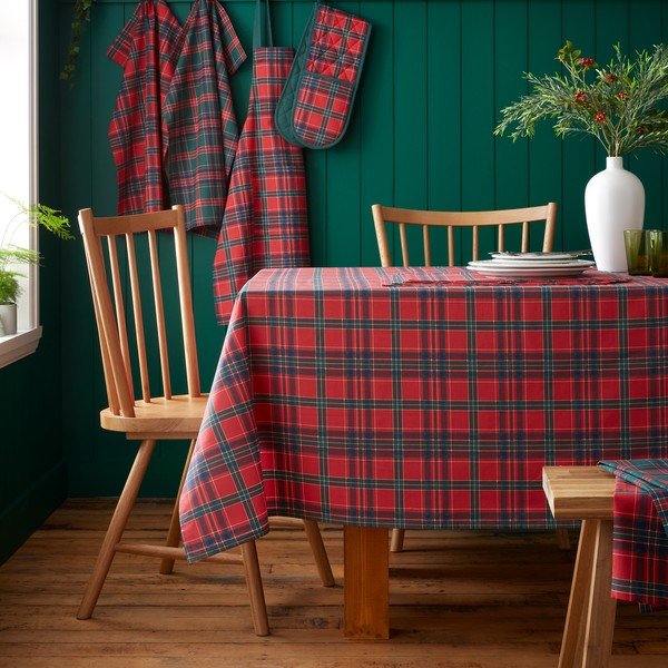 Puuvillane laudlina jõulumotiiviga 178x137 cm Christmas Tartan Check - Catherine Lansfield-image-2