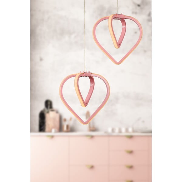 Roosa metallist LED rippvalgusti ø 20 cm Sevinc - Squid Lighting-image-1