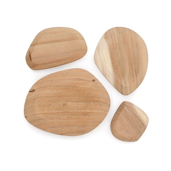 Puidust seinakaunistused 4tk komplektis Selem - Kave Home-image-4