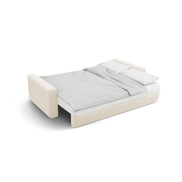 Beež sametist panipaigaga diivanvoodi 238 cm Belfast - Cosmopolitan Design-image-4