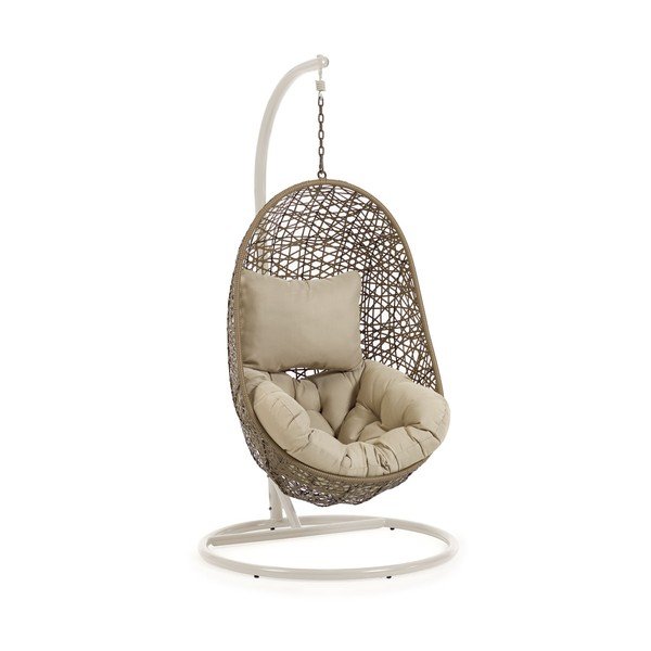 Helehall-beež kunstlikust rotangist rippuv aiatool Florina - Kave Home