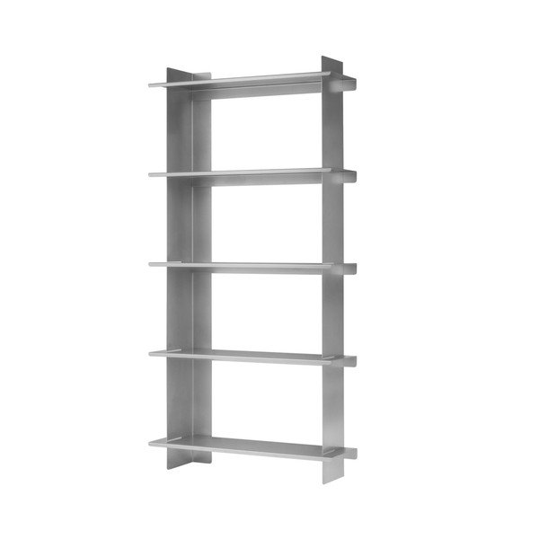 Kahetasandiline roostevabast terasest riiul hõbedases värvitoonis 70 cm Tivo Shelving Unit - 5-tier - noo.ma